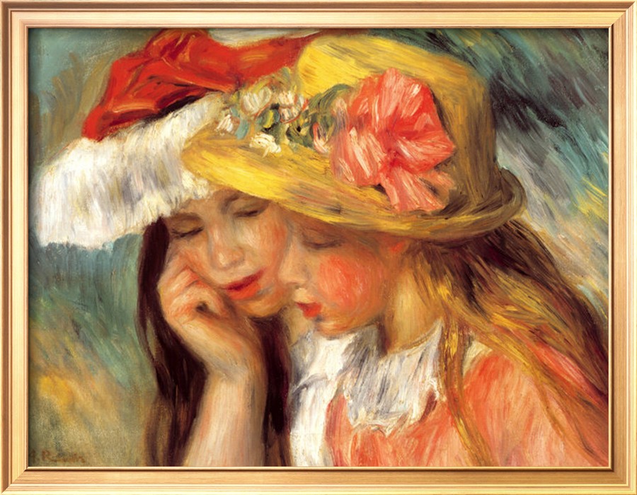 Deux Soeurs - Pierre Auguste Renoir Painting